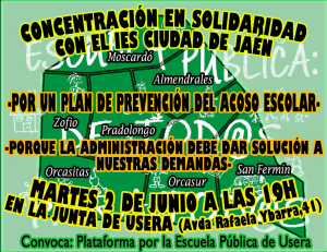 concentracion JMU solidaridad IES Ciudad de Jaén